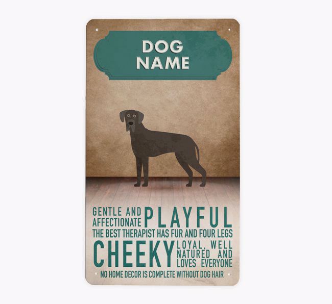 Vintage Traits: Personalised {breedFullName} Metal Sign